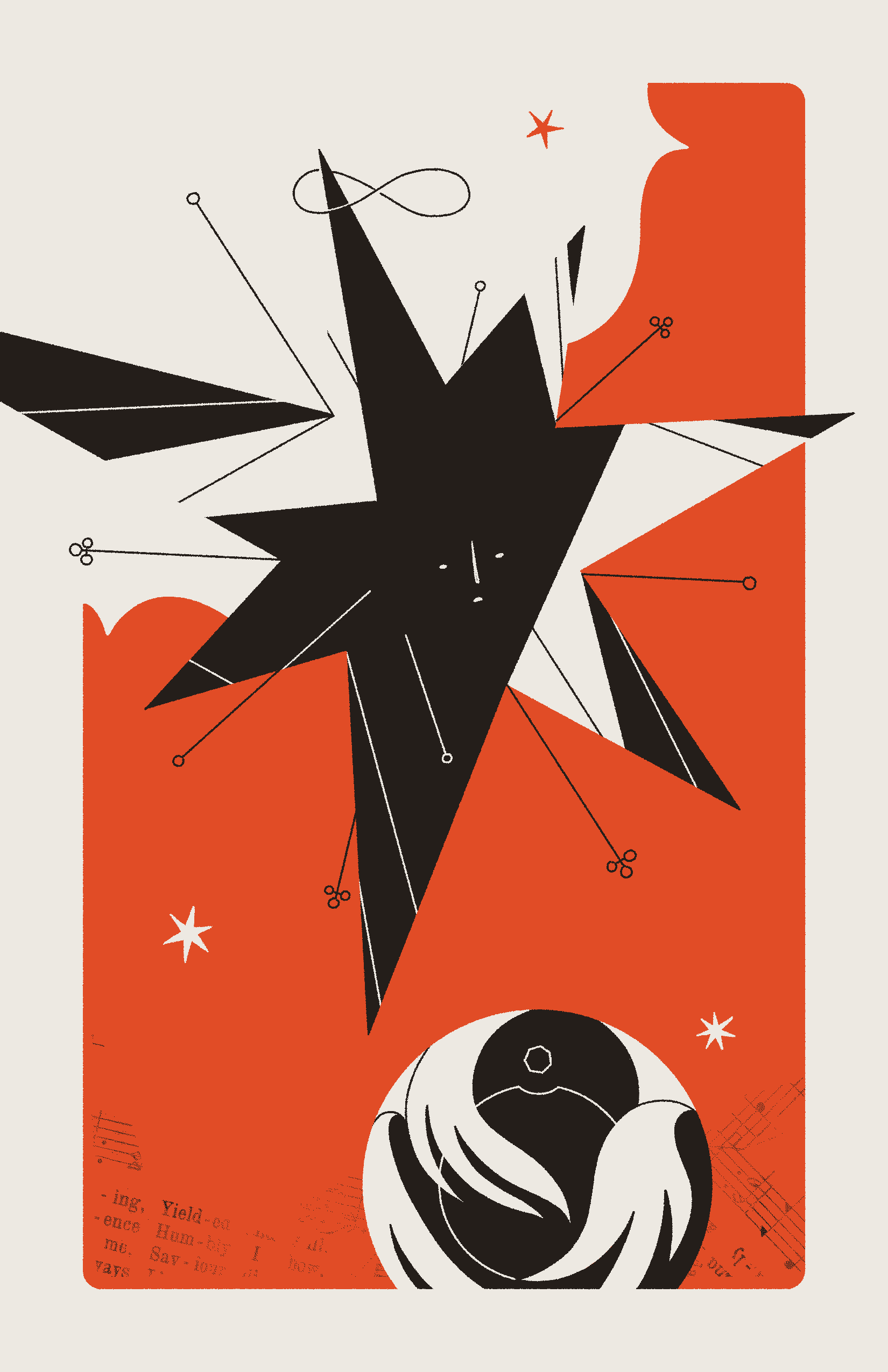 A massive, star-like entity bound with sigils floats high above the Realms — a world depicted as concentric spheres surrounded by wings.